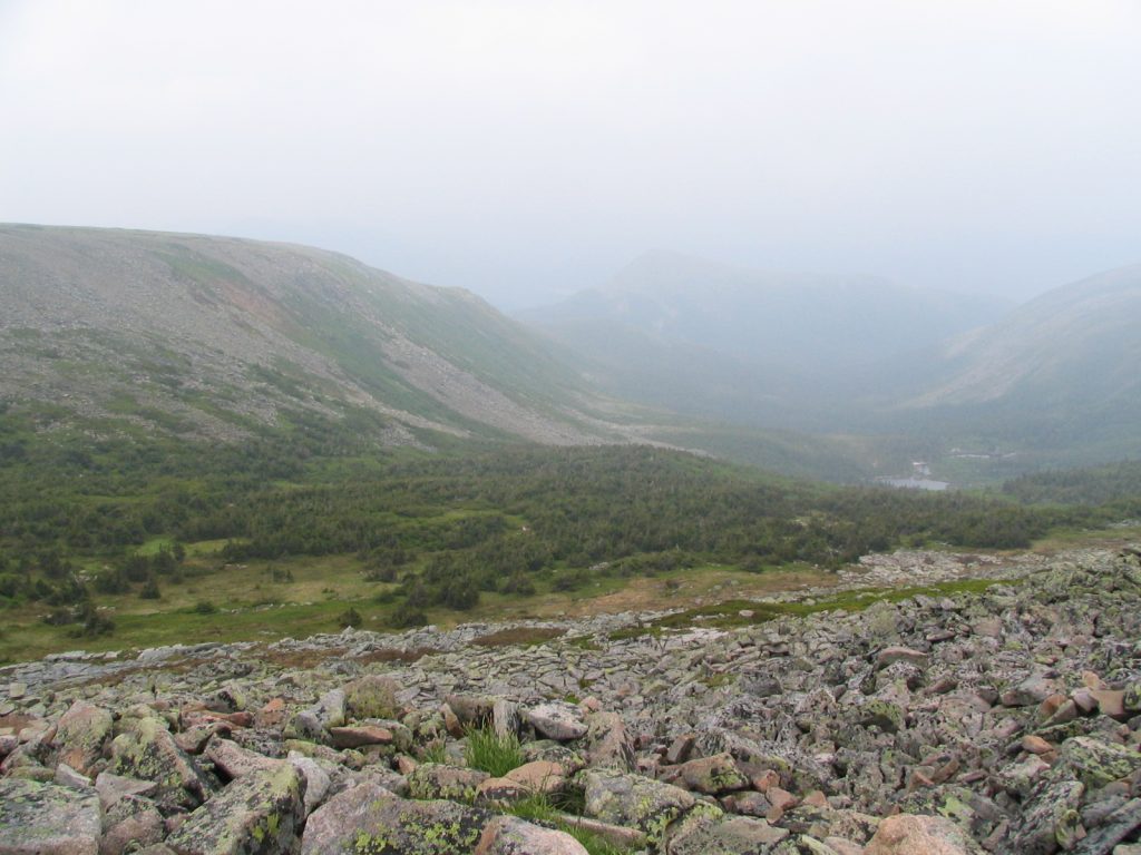 The Chic Choc Mountains from the summit plateau, Gaspésie